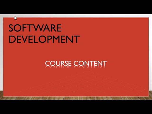 Course content (Software development)