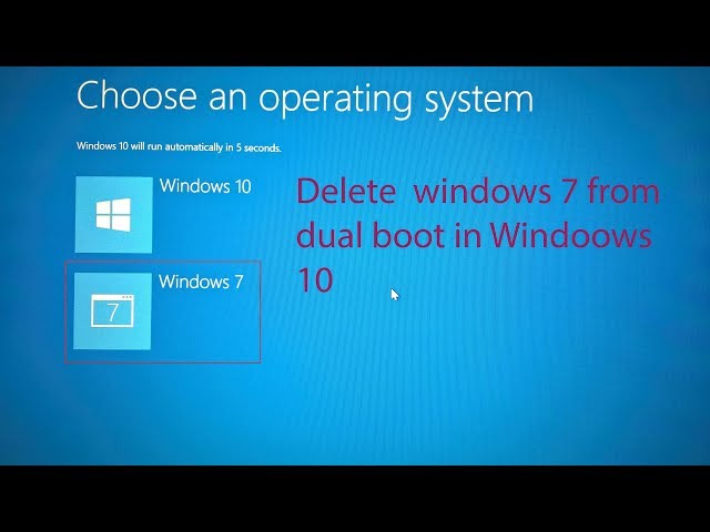 How to remove one windows from dual boot system