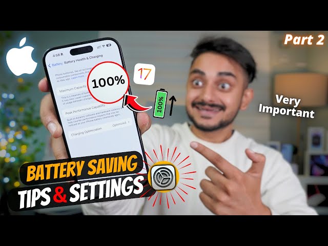 iPhone Battery Settings for iPhone 12, iPhone 13, iPhone 14, iPhone 15, Pro & Pro Max (IOS 17)