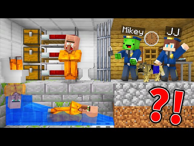 How Villagers Escape From Mikey and JJ Prison in Minecraft? (Maizen)
