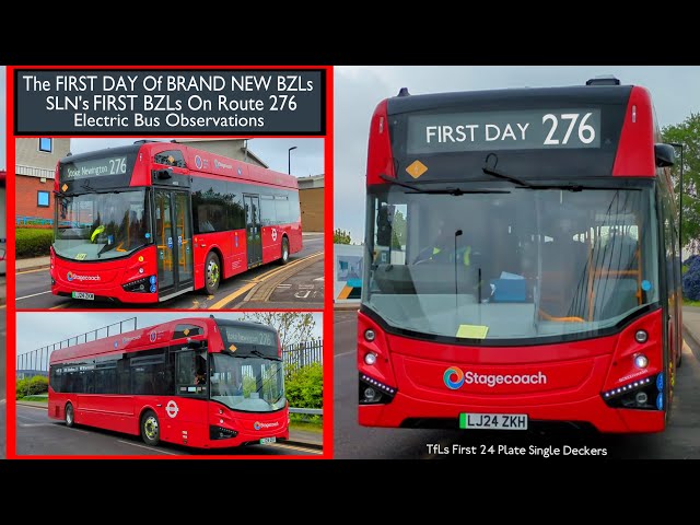 THE FIRST DAY Of BRAND NEW BZL EVs On Route 276 (SLN's FIRST BZLs!) London Bus Observations