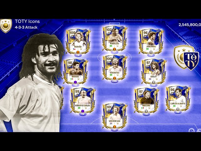 I Made Best Special TOTY Icons Squad! R9, Gullit, VDS! In FC Mobile!