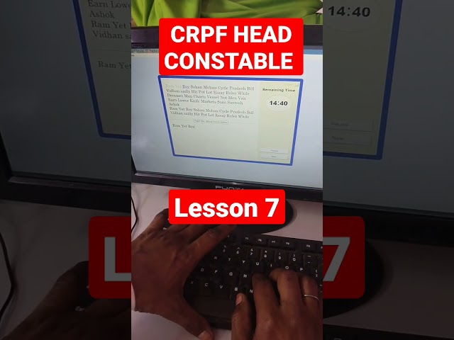 CRPF HEAD CONSTABLE ENGLISH lesson 7 TYPING #crpf_ #crpf HC#shorts #youtube #youtubeshorts#viral
