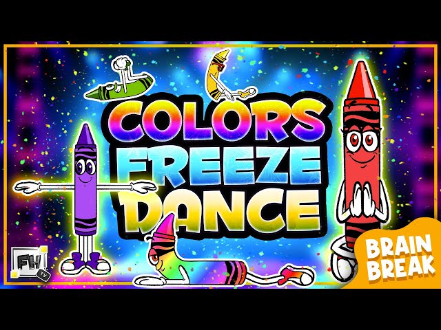 Rainbow Colors 🌈 Kids Yoga Freeze Dance Brain Break | GoNoodle Inspired