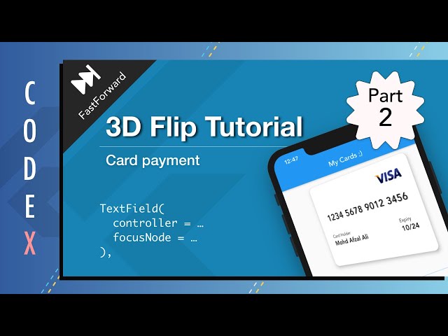 Flutter 3D Animation Tutorial - Part 2 || Card Payment UI