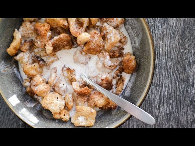 Keto Recipe - Salted Caramel Pork Rind Cereal