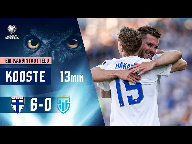 Huuhkajat Highlights (13 min.) | Suomi–San Marino 6–0 | UEFA EURO 2024 -karsinnat | 19.6.2023