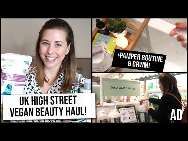 High Street Vegan Beauty Haul, Pamper Routine & GRWM | Holland & Barrett | AD