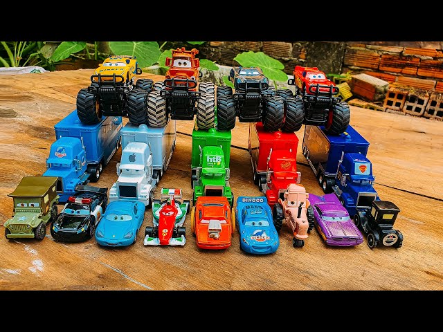 Looking For Lightning McQueen: Mack Cars,Rayo McQueen,Tow Mater,Dinoco King,Ramone,Disney Cars Toys
