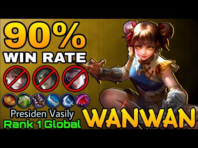 Wanwan 90% Win Rate Build - Top 1 Global Wan Wan Presiden Vasily  - Mobile Legends