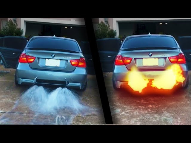 Exhausts throwing WATER, FLAMES and FOAM ! ( Epic )