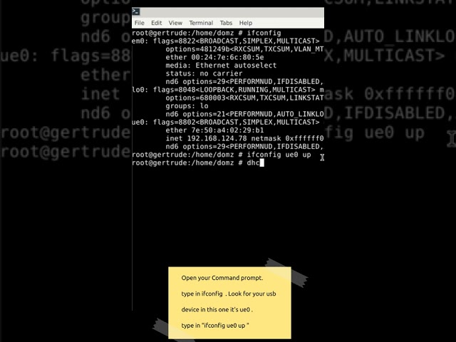 Command line: USB tether phone internet to your Linux or Freebsd machine #linux #freebsd #shorts