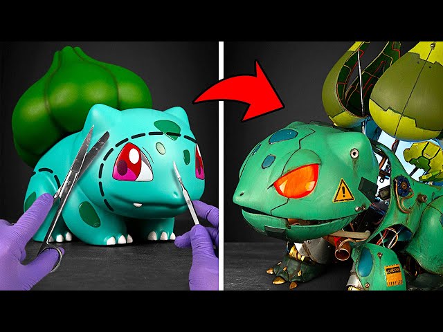 Transforming Bulbasaur Pokémon into a mechanical version
