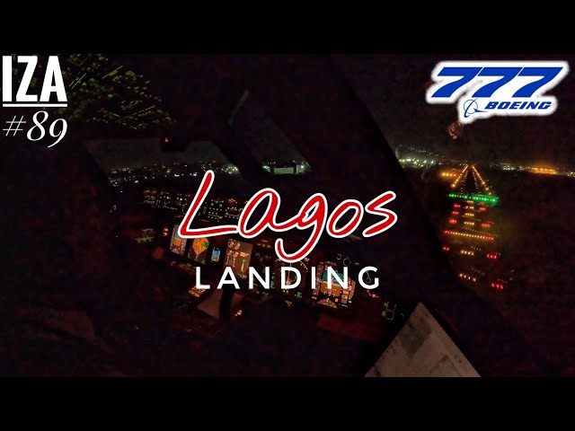 B777 LOS 🇳🇬 Lagos | LANDING 18L | 4K Cockpit View | ATC & Crew Communications