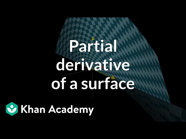Partial derivative of a parametric surface, part 1