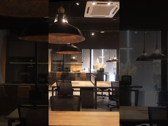 Before vs After of this beautiful hidden space! #interiordesign #beforeandafter #officedesign