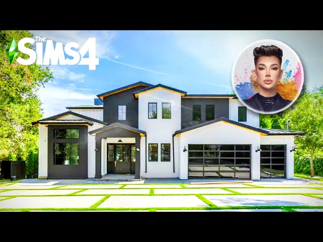 RECREATING JAMES CHARLES' NEW LA MANSION ~ Curb Appeal Recreation: Sims 4 Speed Build (No CC)