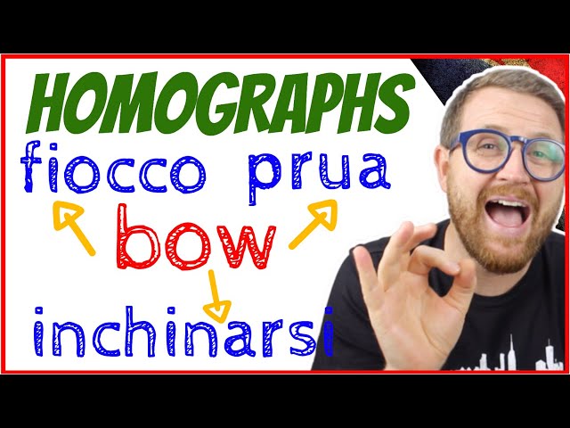 10 HOMOGRAPHS dovete sapere!! Migliora la pronuncia!!