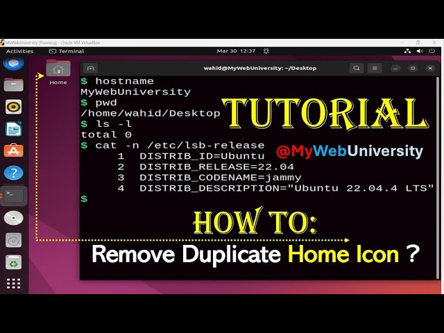 Tutorial (How To Remove Duplicate HOME Icon From Desktop)
