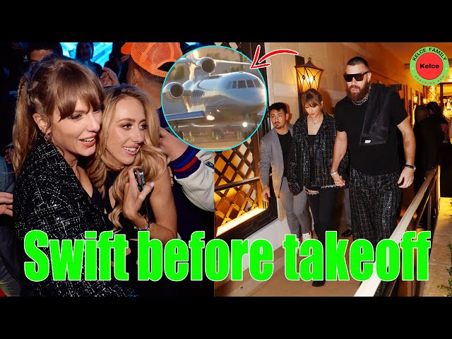 Taylor Swift HOLDS Travis Kelce's hand before flying back to Los Angeles