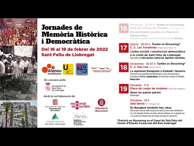 Lluites socials i construcció democràtica a la ciutat de Sant Feliu de Llobregat