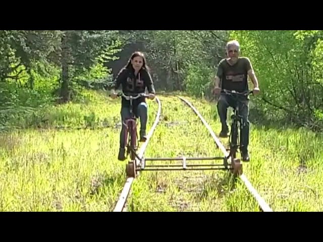 rail speeder, bicycle rail-rider  first ride, success