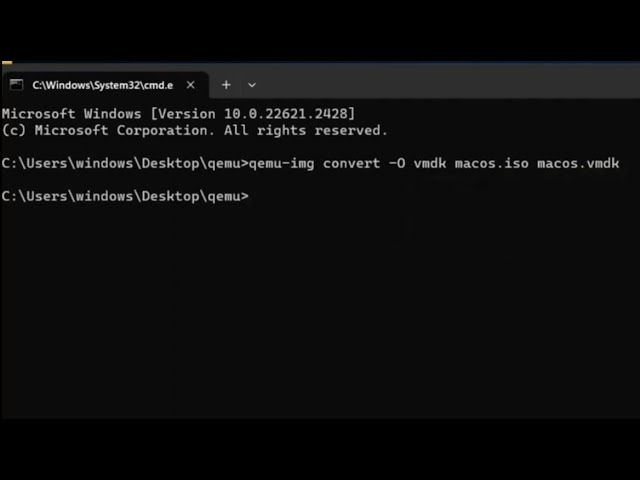 How to convert an ISO file to a VMDK file using QEMU-img software