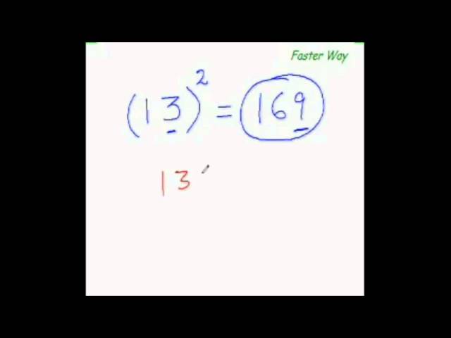 Maths 23 Squaring Trick 1 - To Easily Find Squares from 10-19