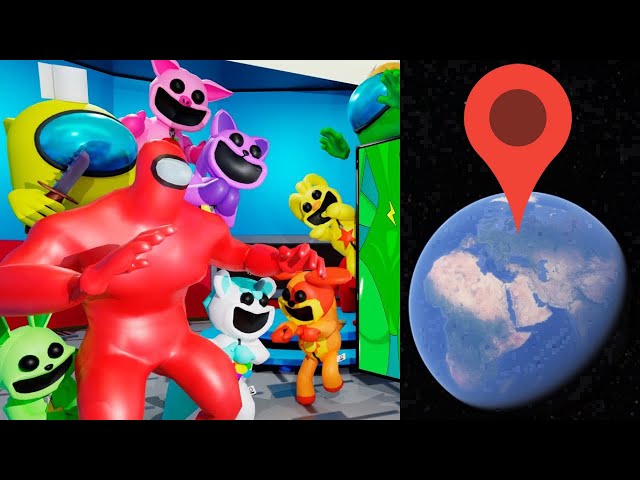 CatNap React to Poppy Playtime Chapter 3 on Google Earth! Smiling Critters Cartoon