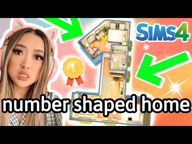 building a house using numbers AND i can only use the FIRST SWATCH! Sims 4: Number Build Challenge