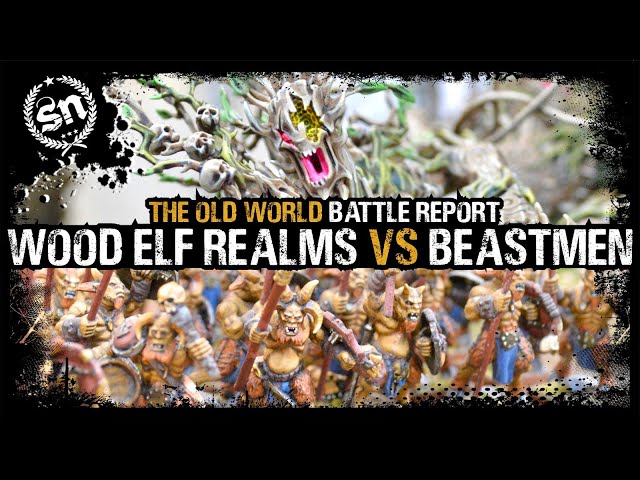 Wood Elf Realms vs Beastmen Brayherds - Warhammer Old World (Battle Report)