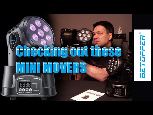 Mini Moving Heads - BETOPPER 7x8 rgbw dj/party lights.  How to Master/Slave them for a better show!