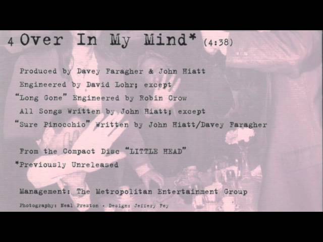 John Hiatt: "Over In My Mind" (from "Sure Pinocchio" cd single)