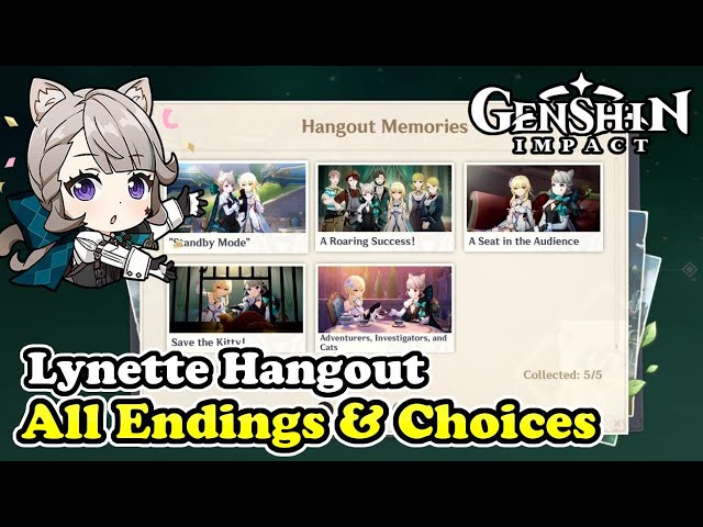 Lynette Hangout Event All Endings & Choices | Lynette Hangout Events Series XII | Genshin Impact 4.5