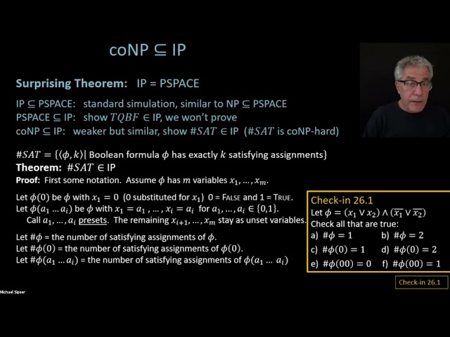 26. coNP is a subset of IP