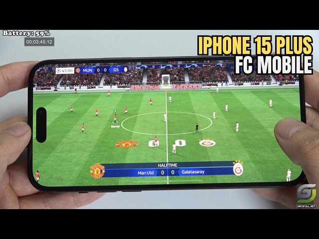 iPhone 15 Plus test game EA SPORTS FC MOBILE 24