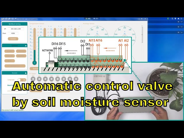 automatic control valve by soil moisture sensor using KC868-COL