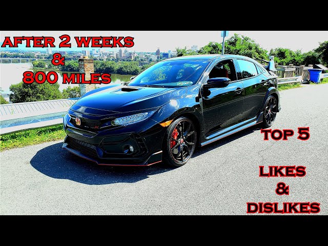 How is it after 2 weeks & 800 miles? 10th Gen 2021 Honda Civic Type R FK8 Top 5 Likes & Dislikes