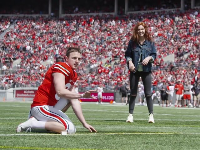 I proposed to my girlfriend during the Ohio State spring game