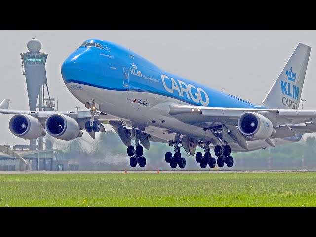 THE GIANTS OF SCHIPHOL AIRPORT | 60 MINUTES OF BIG PLANES | B747, A380, A340, B777, A330 |