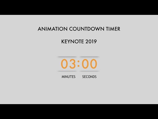 #076 3 Minutes Animation Keynote Countdown Timer 2019 Principle Same as PowerPoint #StayHome #WithMe