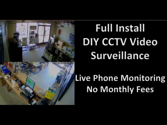 Full Install CCTV Security System - Live Monitoring, No Fees