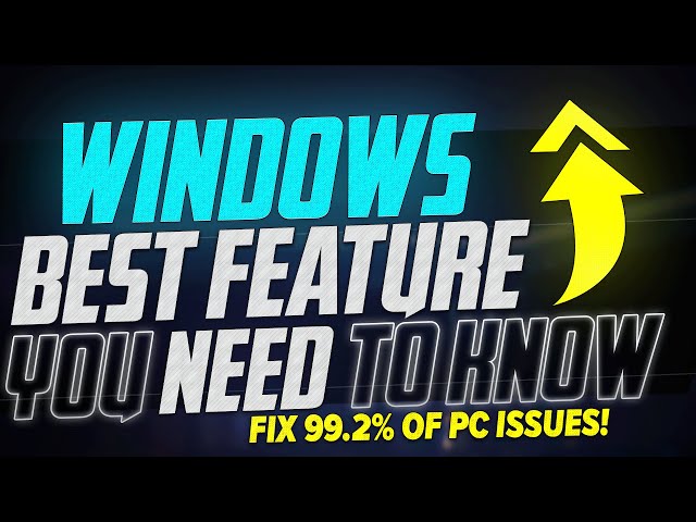 How to RESTORE Windows without having to re-install!