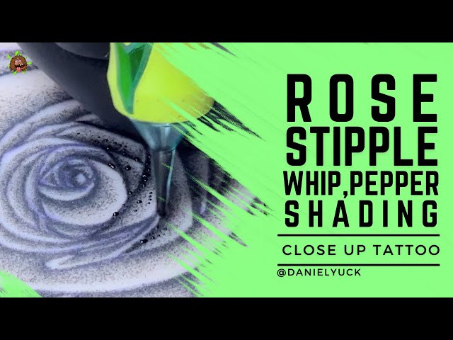 Rose Stipple Whip Shading Close Up