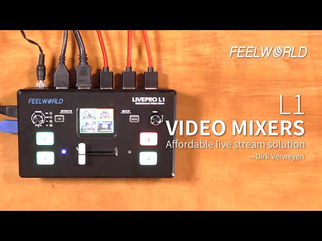 The Feelworld L1 Multi-video Mixer with Built-in LCD Monitor for Studio Use -@DirkVerweyen