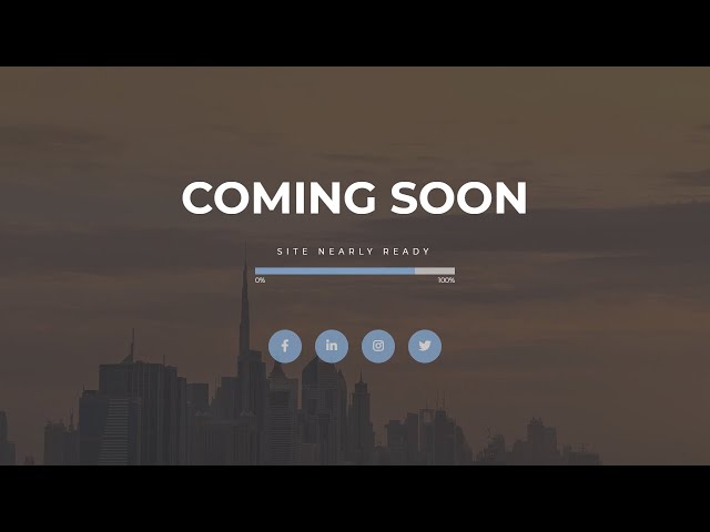 Animated Coming Soon Page Using Only HTML & CSS