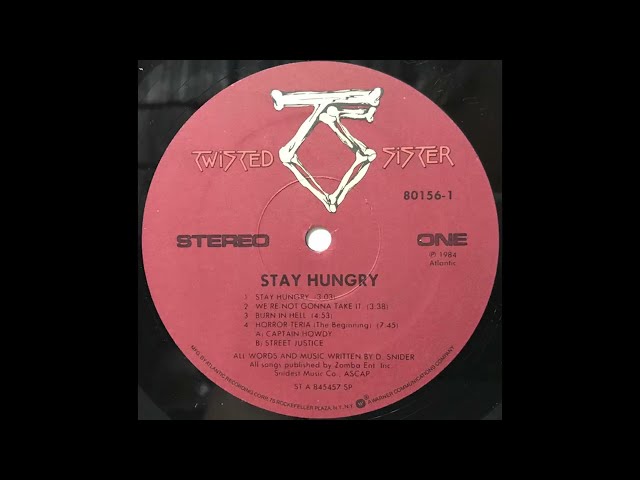 A4b  Street Justice   - Twisted Sister – Stay Hungry 1984 US Vinyl Record Rip HQ Audio Only
