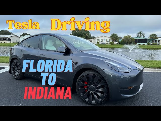 2023 Tesla Model Y Performance Driving from Florida to Indiana Full Self Driving Using Superchargers