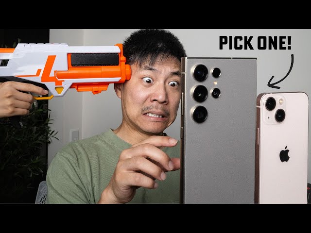 Wife puts gun to my head "iPhone 13 mini or S24 Ultra?"
