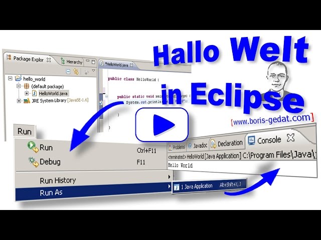 Hallo Welt in Eclipse (Java)